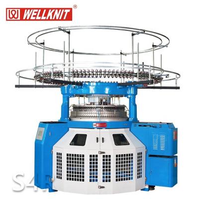 China Weft Oil Soaking Double Main Fabric Industrial WELLKNIT High Speed ​​Circular T-shirts Rib Coupling Beam Knitting Machine for sale