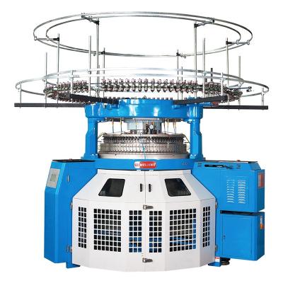 China Industrial Double Rib Oil Soaking Main Girder Tank Top T-shirts WELLKNIT Circular Rib Weft Knitting Machine Fabric for sale