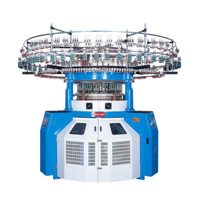 China LACJ High Quality WELLKNIT Automated Jacquard Weft Band and Warp Circular Knitting Machine with 4 Colors for sale