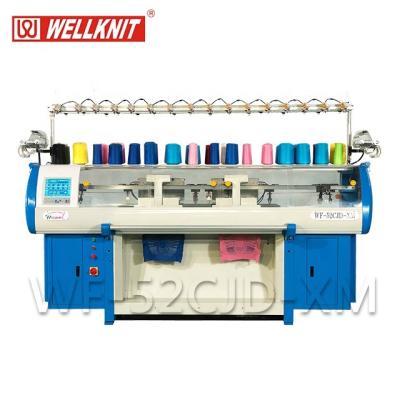 China WF-52CJD-XM Double Head Fully Jacquard 2+2 Weft System WELLKNIT Flat Knitting Machine for Shoe Uppers and Collars for sale