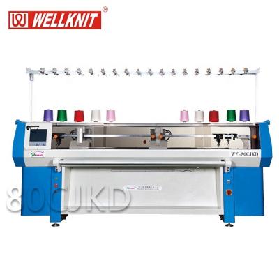 China WF-80CJKD Double Head Fully Jacquard 1+1 Weft System WELLKNIT Flat Knitting Machine for sale