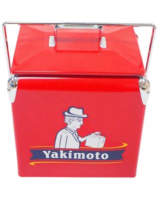 China Industrial 13L  Capacity Metal Cooler Box 29.5x23.5x35cm Customer Logo for sale