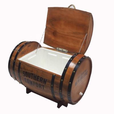 China Sustainable Wooden Barrel 50L Wooden Cooler Box 2015JH15 1unit/ctn for sale