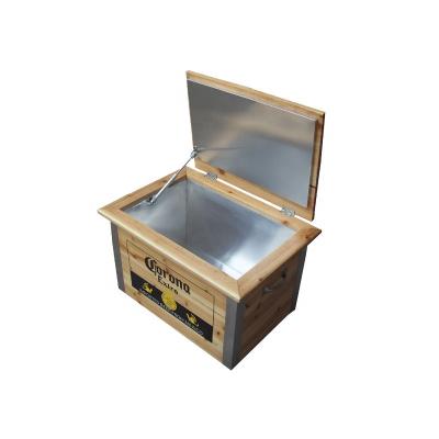 China Viable Wooden Drinking Reach Cooler Box 2010JH1214-8 Camping for sale