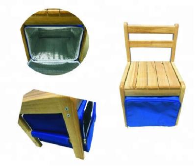 China Good Quality Sustainable Wood Beach Cooler Chair Durable Cooler Bag for sale