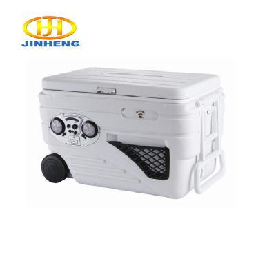 China Stocked Sustainable 80Liters Plastic Beer Cooler With Speaker OEM for sale