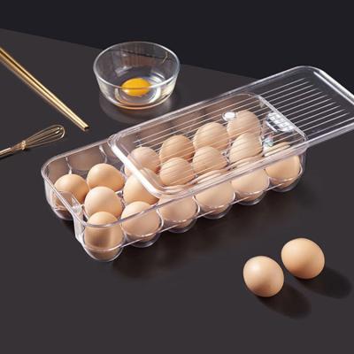 China Freshness Preservation Household Refrigerator Durable Sealed Clear Egg Storage Box for sale