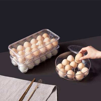 China Freshness Preservation Egg Rack Egg Storage Box For Refrigerator Household Fresh 12 Grid for sale