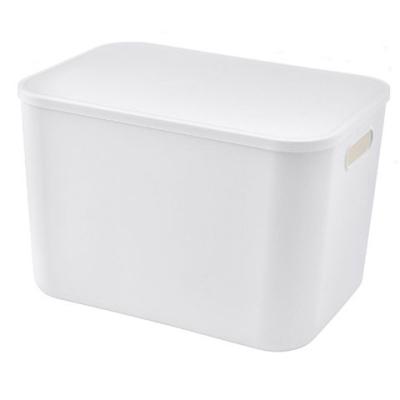 China Factory direct sales viable small plastic storage boxes with lid for household storage basket with lid for sale