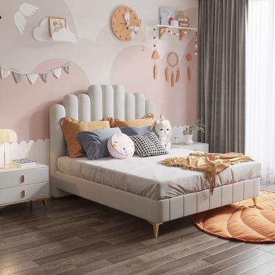 China Modern Simple Technology Children's Technology Fabric Bed Bedroom Furniture Style Children's Room Princess Bed for sale