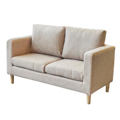 China Simplicity Wood Two Leg Comfortable Seat Fabric Office Sofa for sale