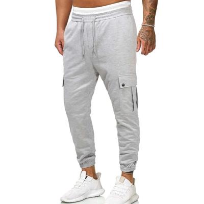 China Custom High Quality Anti-wrinkle OEM Fashion Sweatpants Solid Color Waist Men's Joggers Drwastring Sweatpants for sale