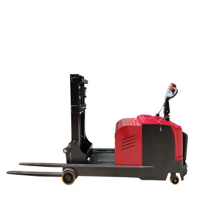 China Hotels Counterbalance Electric Forklift Station Driving Hydraulic Legless Stacking Lifting Loading And Unloading Truck for sale