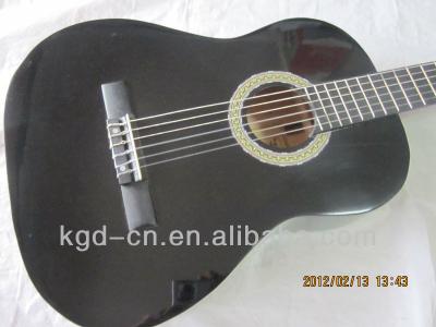 China Black guitar classic black guitar for sale