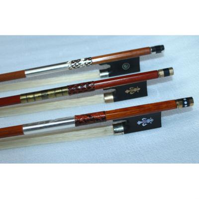 China 1/8 viola bow--high quality 4/4 size violin bow wooden gold parts for sale