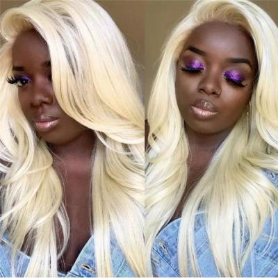 China HD Blonde Wave 613 Virgin Hair Raw Lace Front Wig Silky Straight Full Lace Wigs For Black Women Peruvian 360 Lace Frontal Closure Wig for sale