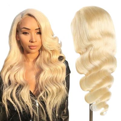 China Wholesale Affordable Wholesale Affordable Body Wave Virgin Body Wave 150% Density Raw Deep Wave Hd 4X4 613 10A Curly Blonde Transparent Wigs for sale