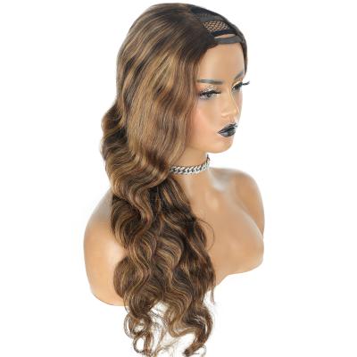 China Jerry Curl Brazilian Remy Body Wave Wigs 150 Hair Density 150 Density For Piano Color Women Wig U-Part Hair Wigs for sale