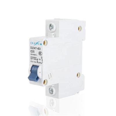 China Widely Used Mini Power Brakers MCB 1P C25A Power Circuit Breaker Socket Din-rail Single Pole for sale