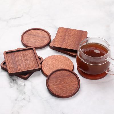 China Stocked Wine Sample Cup Wedding Favors Glass Serving Tray With Wooden Handles Mandala Art Tea Engraving Button Coffee Coaster for sale