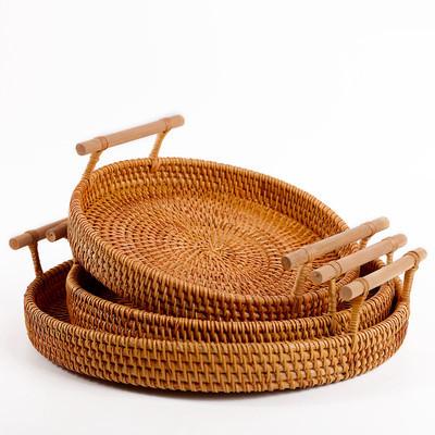 China Natural Proofer Woven Bread Waterproofing Storage Rattan Stocked Wholesale Basket for sale