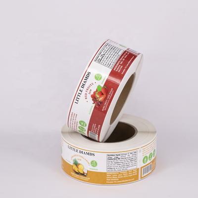 China Custom Waterproof Biodegradable Self Adhesive Gingerbread Jam Stickers, Shiny Jam Glass Label For Bottle for sale