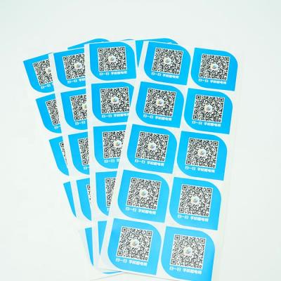 China waterproof sticker qr code security custom paper waterproof printing self adhesive label for sale