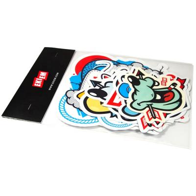 China Waterproof Custom Die Cut Decorative Sticker PVC Cartoon Laptop Vinyl Sticker Pack With Header Card for sale