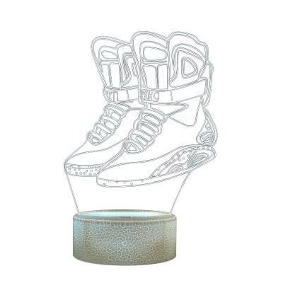 China Asian Shoes Modeling 3D Night Light Sport Series Night Light LED Table Lamp Football Sneakers Lamp Christmas Birthday Gift for sale