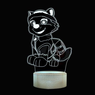 China Modern Loading Creative Team Have Dogs Bark 3 Night Light Lamp Kids Birthday Gift Small Bedroom Lamp Wholesale DLED for sale