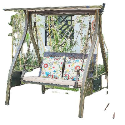 China Rust Resistant / Weather Resistant / Water Resistant Garden Yard Swing Chair Outdoor Furniture Bronze Color Foshan Produced Outdoor Furniture Patio Swings Outdoor Chair for sale