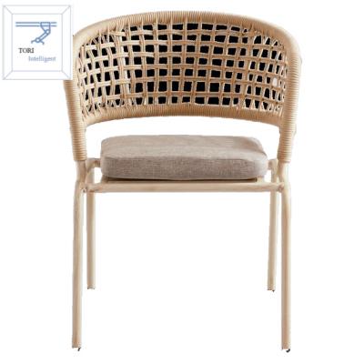 China EUROPEAN Rattan Furniture Set Cord Weave Outdoor Armchair Set With Side Table for sale