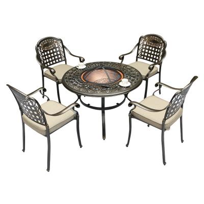 China (Height) Adjustable Aluminum Dining Outdoor Chair Furniture Cast Aluminum Outdoor Chair / Garden Chair / Park for sale