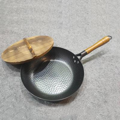 China Minimalist 28 cm Pan Skillets The Hand Hammered Non-Stick Pans and Pans General Use for Gas and Induction Cooker for sale