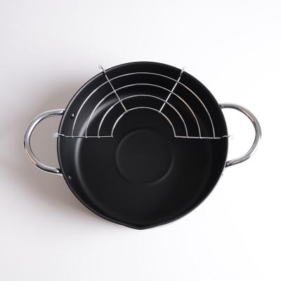 China Viable Deep Fryer Frying Pan Multifunctional Cooking Pot Set 20cm Pot Kitchen Tempura Fryer Milk Pot for sale