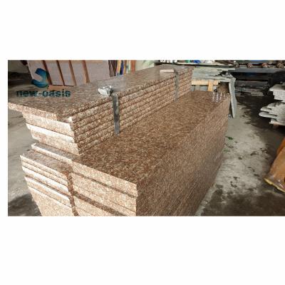 China Pink color  original G687 imperial pink peach red misty brown pink color granite for tile slab gangsaw slab step and riser zu verkaufen