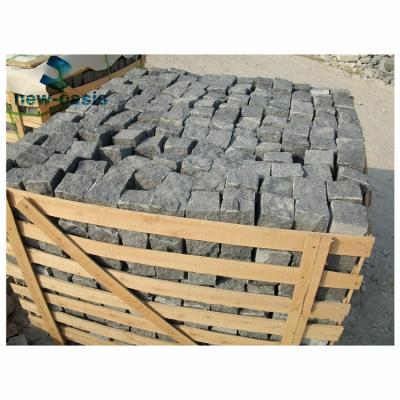 China Project choice dark grey G654 cube stone all sides natural finishing for sale