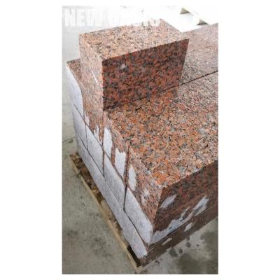 China cheap chinese dark red color G562 Maple red granite dark red with black spot for cube stone paving driveway zu verkaufen