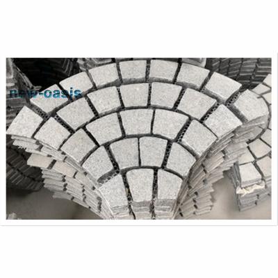 China Fan pattern paving stone with mesh support zu verkaufen