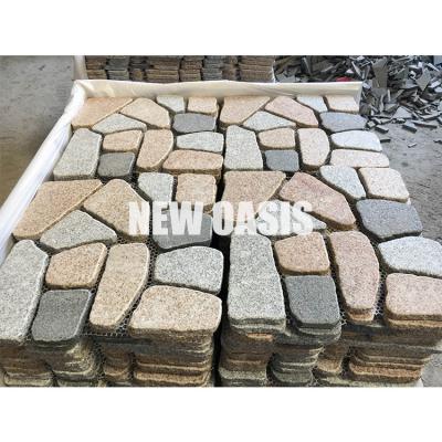 China Crazy pattern mix color granite paving stone zu verkaufen