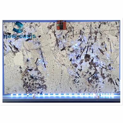 China New arrival Transparent Book match design Natural Big Onyx Marble Slab zu verkaufen