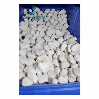 China Snow white natural pebble stone for sale