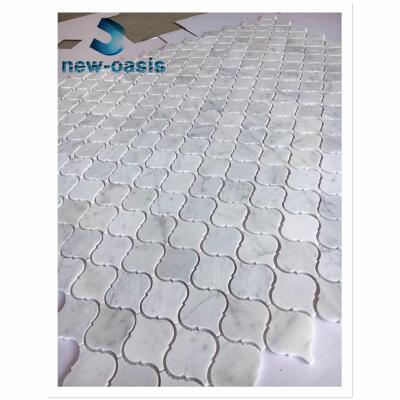 China white marble arabesque lantern design marble mosaic en venta