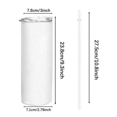 China Overseas USA Viable Quick Shipping Double Wall Coffee Mug Insulated Stainless Steel 20 Ounce White Tumblers Sublimation Straight for sale