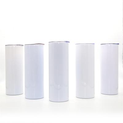 China Usable USA Store In Stock 20oz 30ozDouble Wall Stainless Steel Coffee Mug Sublimation White Straight Tumbler for sale