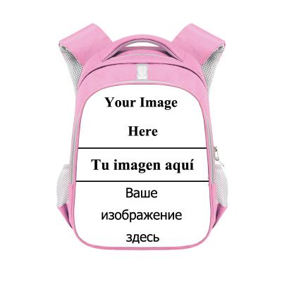 China Waterproof New Product 13 Inch Pink Backpack With Reflective Brand School Bag For Kids Girls Bookbags Large Capacity School Backpack for sale