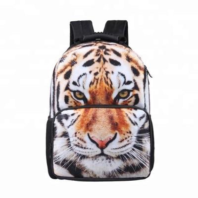 China Hippie Reggae 3D Lion Boys Double Shoulder Rucksack Bag Waterproof Cool Plush Felt Mens 3D Printed Backpack for sale