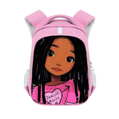 China Waterproof Africa Art Little Black Girl School Bags New Soft Cute Pink Bookbag Backpack For Girls Children Kids Boys Gift Waterproof for sale