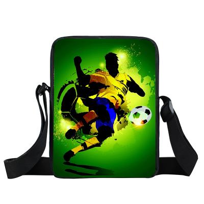 China Footbally/Soccerly Printing Mini Messenger Bag Girls Boys Handbag Lightweight Cool Kids Shoulder Bags For Children Travel Bookbag for sale