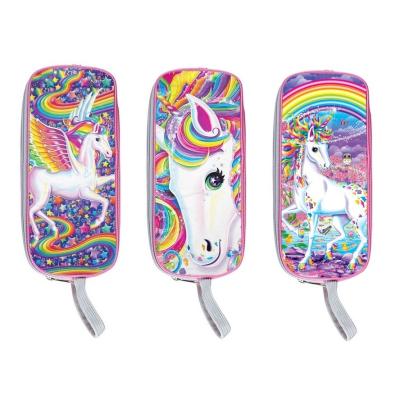 China Lady COOLOST Sublimation Printed Pencil Bags Unicorn Makeup Bags Cases For Girls Women for sale